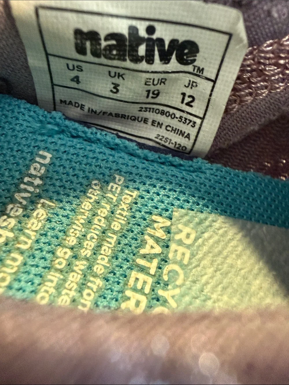 Native Kids Purple and Pink Slip-On Sneakers - Picture 6 of 7